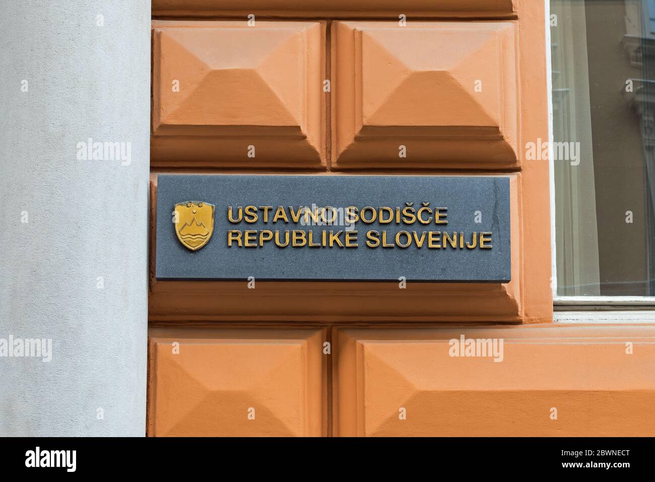 Cour constitutionnelle de la République de Slovénie (Ustavno sodisce Republike Slovenije) - Ljubljana, Slovénie Banque D'Images