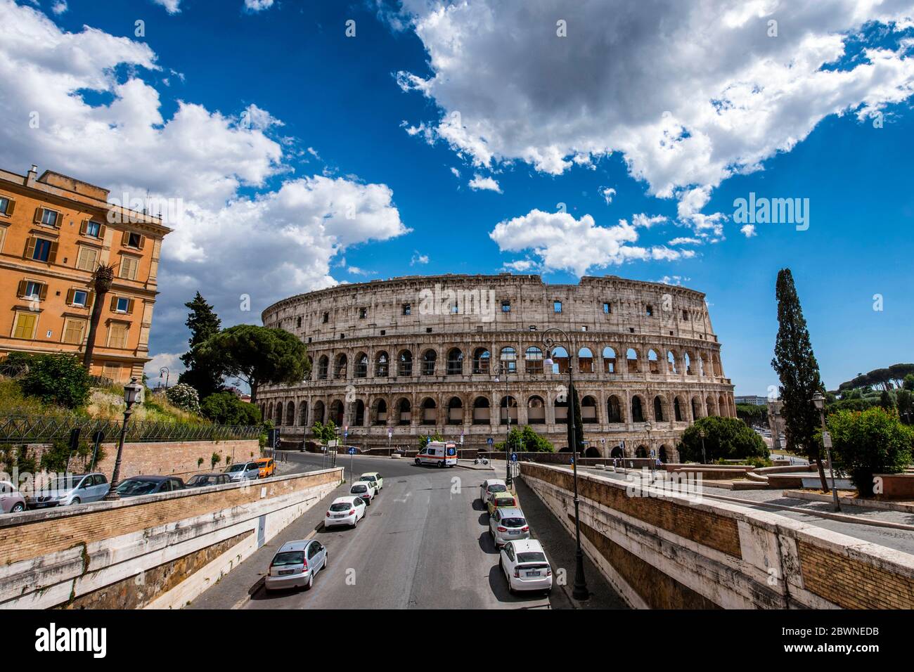 Italie Lazio Rome en confinement: Colisée - Colosseo Banque D'Images
