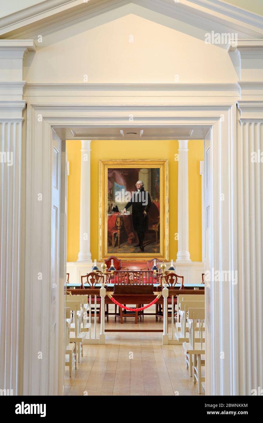 Assembly Room, Old State House Museum, Hartford, Connecticut, États-Unis Banque D'Images