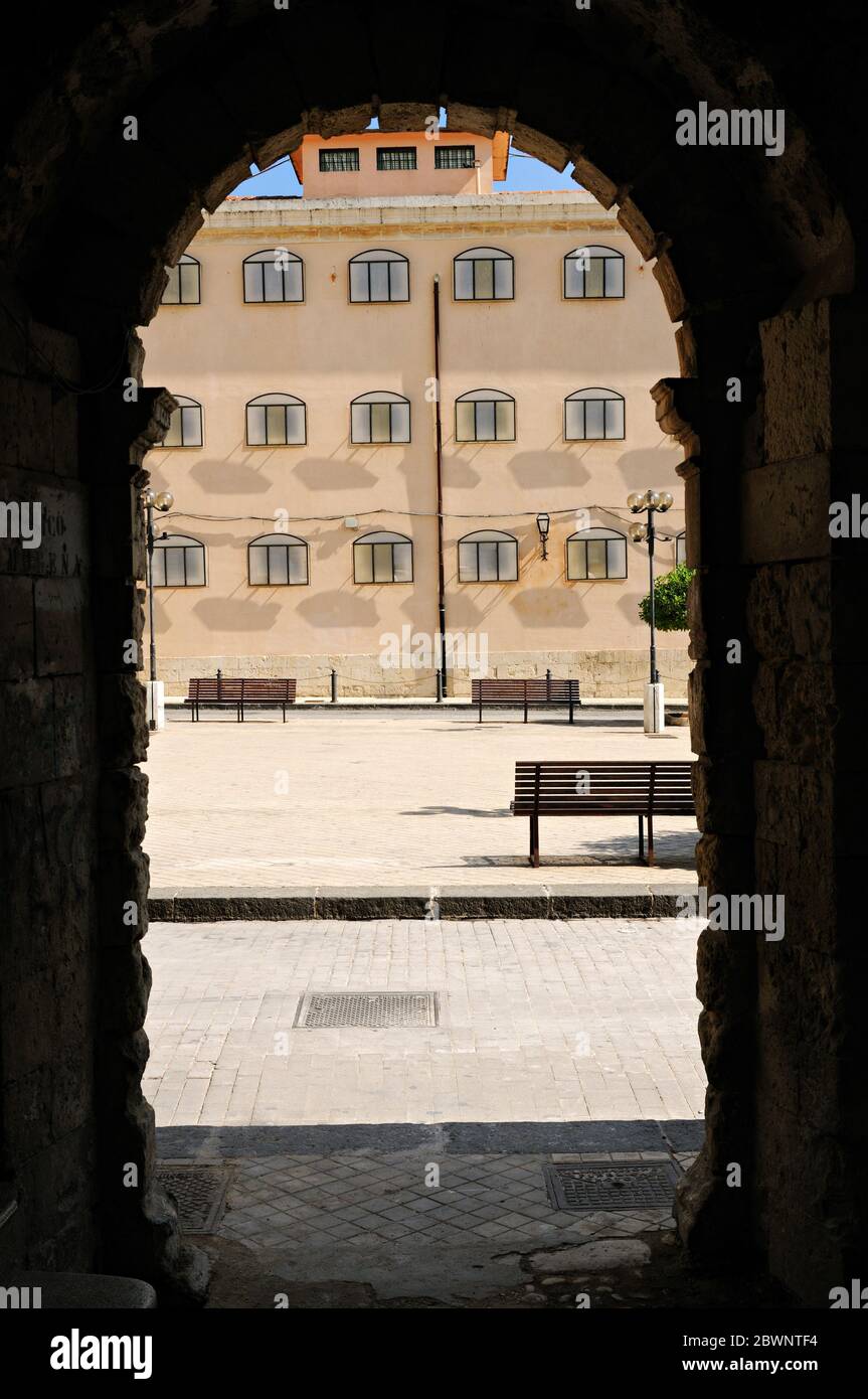 Piazza Mazzini à Noto en Sicile, Italie Banque D'Images