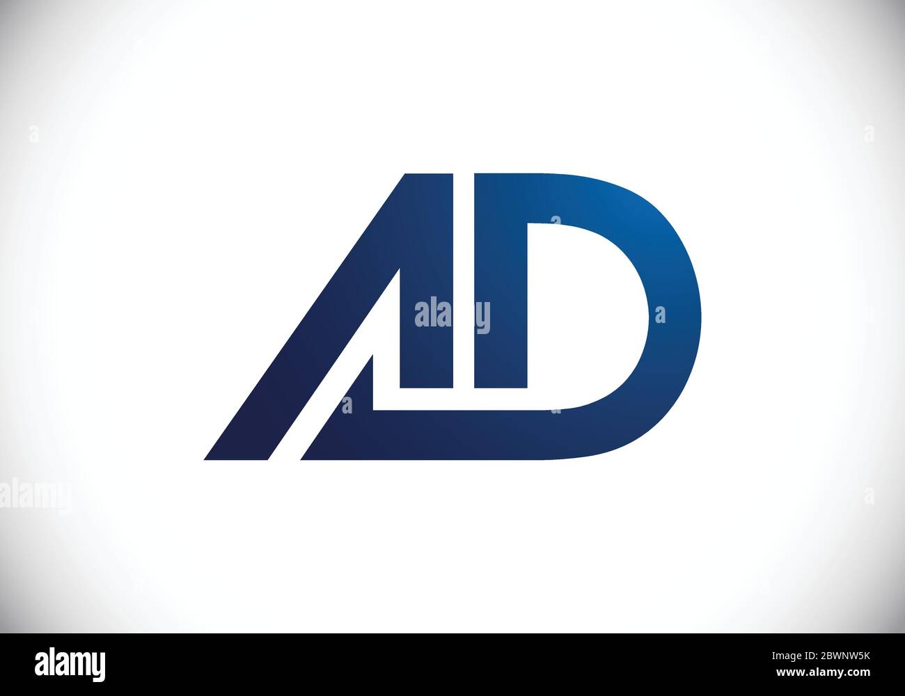 Modèle de vecteur de conception de logo D de la lettre de monogramme initiale. LOGO de lettre PUBLICITAIRE Illustration de Vecteur