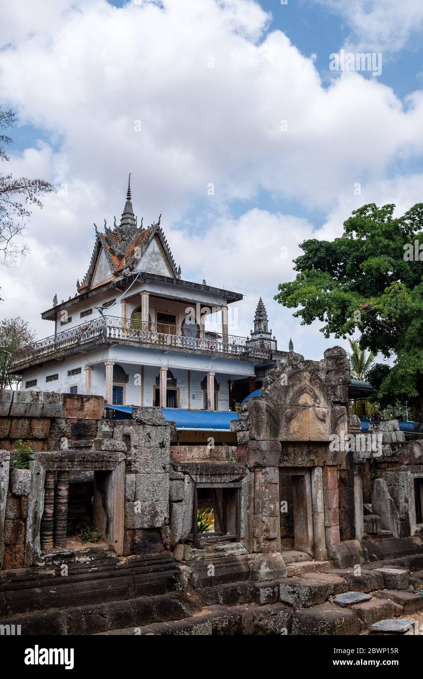 Temple de la montagne de Phnom Chisor, Rovieng, Cambodge Banque D'Images