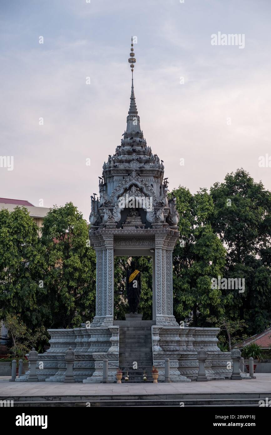 Wat Phnom, Phnom Penh, Cambodge Banque D'Images
