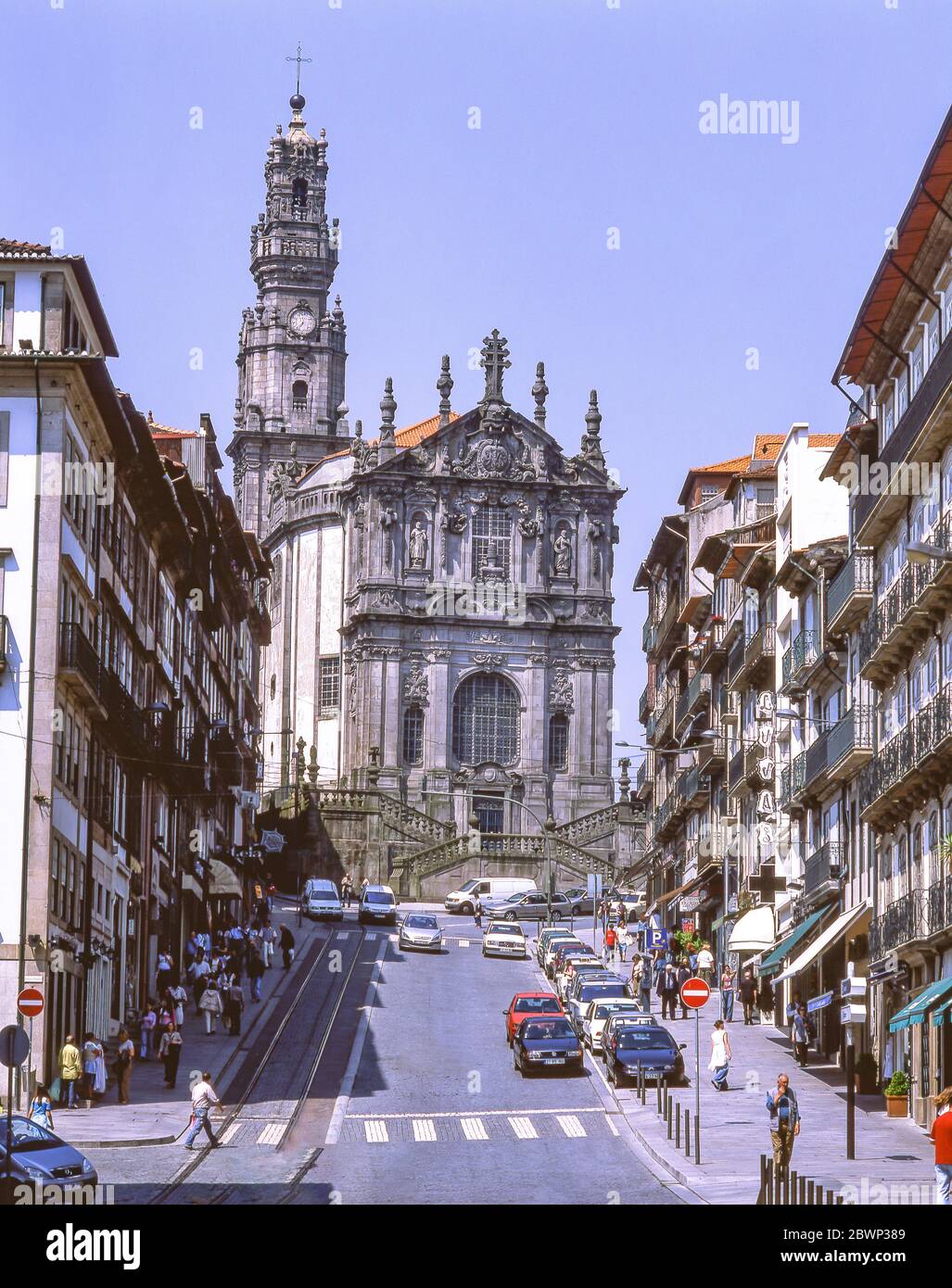 Eglise Clérigos (Igreja dos Clérigos), Rua dos Clérigos, Porto (Porto), région Norte, Portugal Banque D'Images