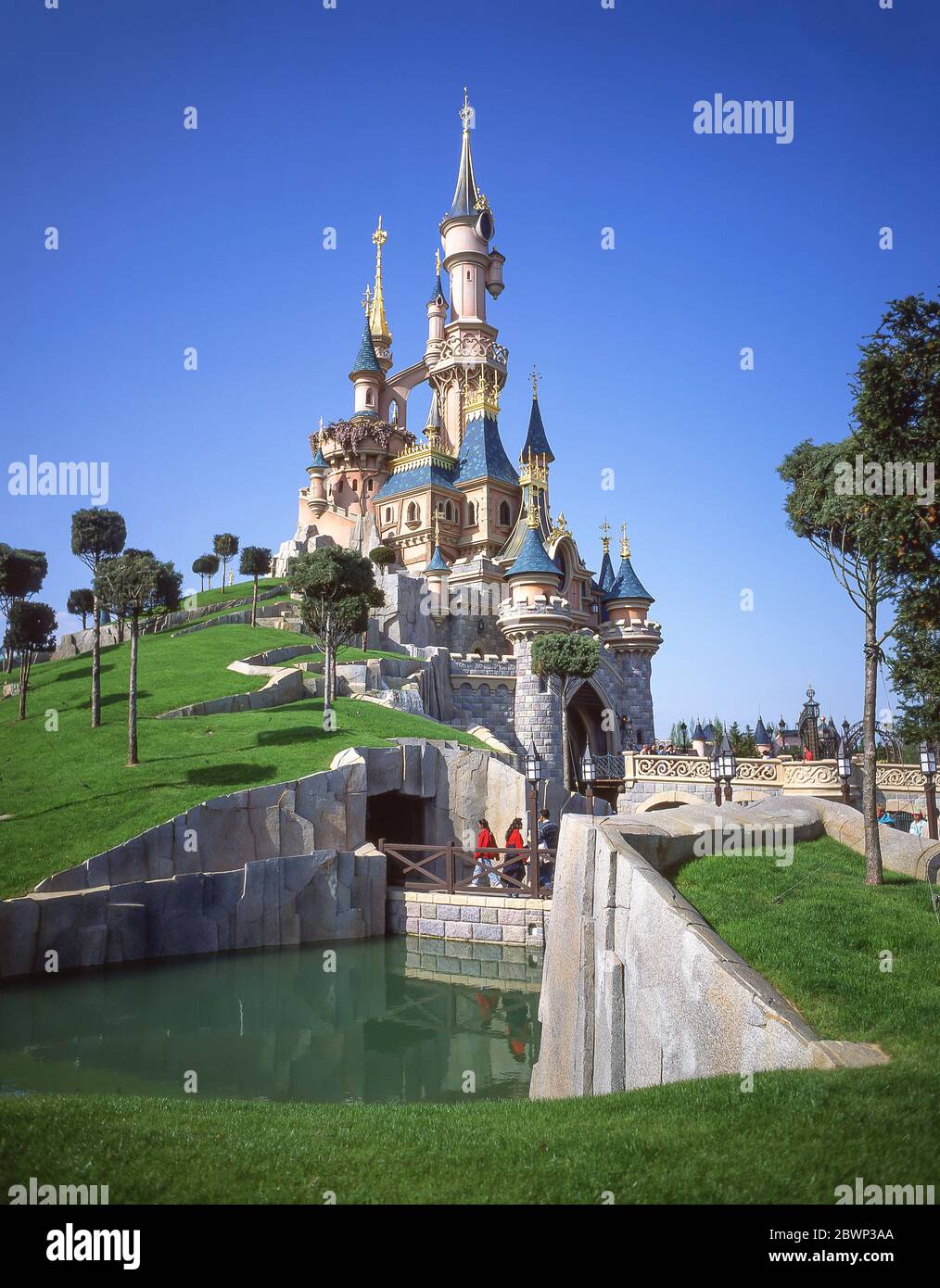 Château de Belle au Bois dormant, Parc Disneyland, Disneyland Paris, Marne-la-Vallée, Île-de-France, France Banque D'Images