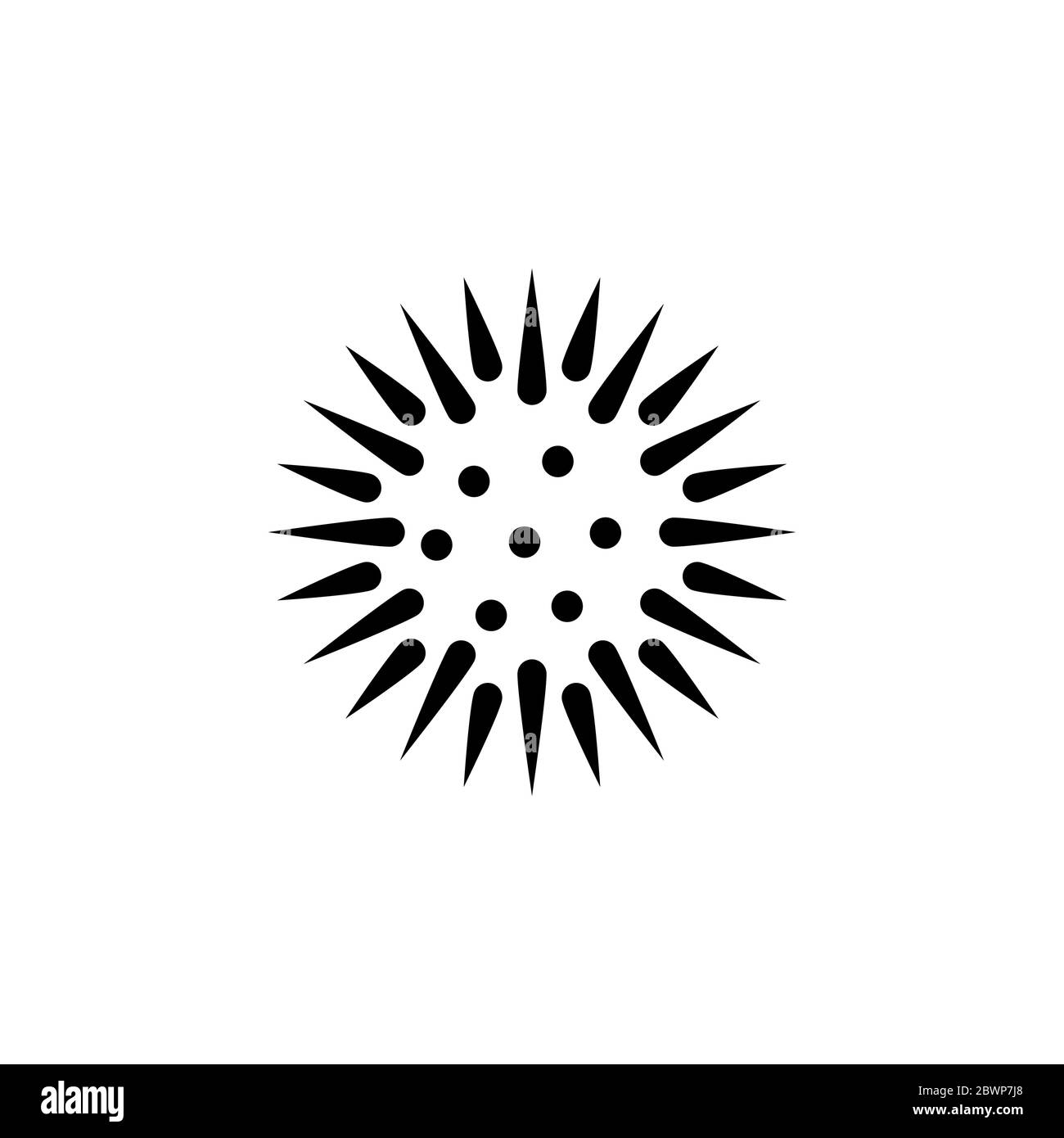 Corona virus graphisme logo concept, icône vecteur, isolé sur fond blanc. Illustration de Vecteur