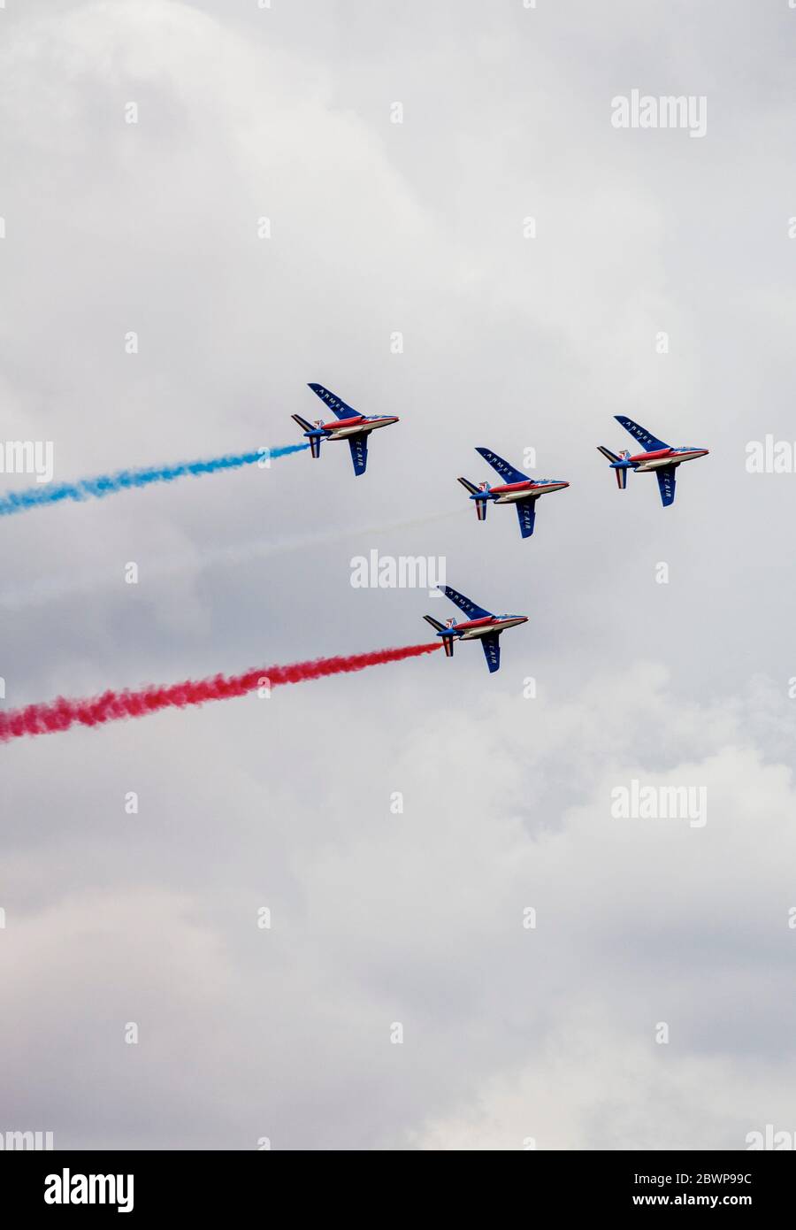 Affichage en Patrouille de France au meeting aérien de Biggin Hill Banque D'Images