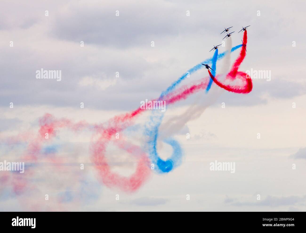 Affichage en Patrouille de France au meeting aérien de Biggin Hill Banque D'Images