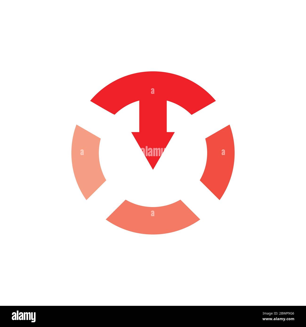 télécharger le vecteur géométrique du logo de la flèche circulaire Illustration de Vecteur