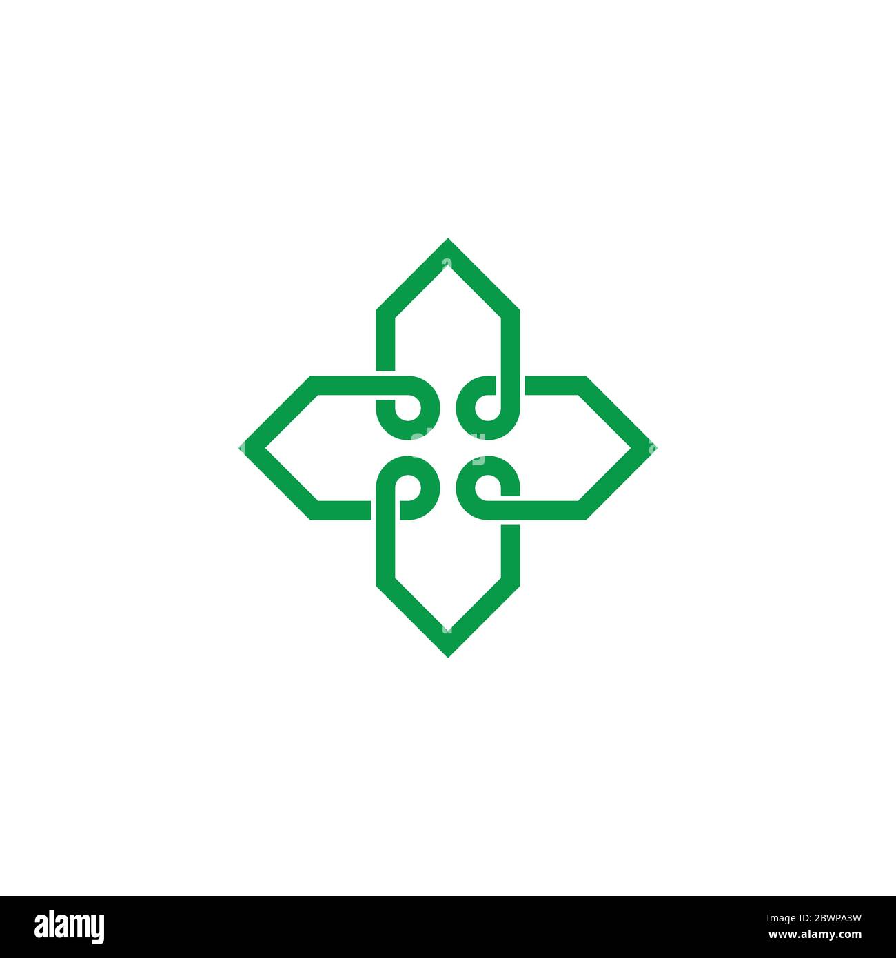 plus médical infinity linéaire design symbole décoration logo vecteur Illustration de Vecteur