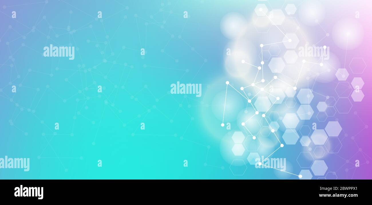 Résumé bokeh coloré structure de fond de la lumière pour la science ou le milieu médical génie génétique et manipulation des gènes. Technologie d'innovation Illustration de Vecteur