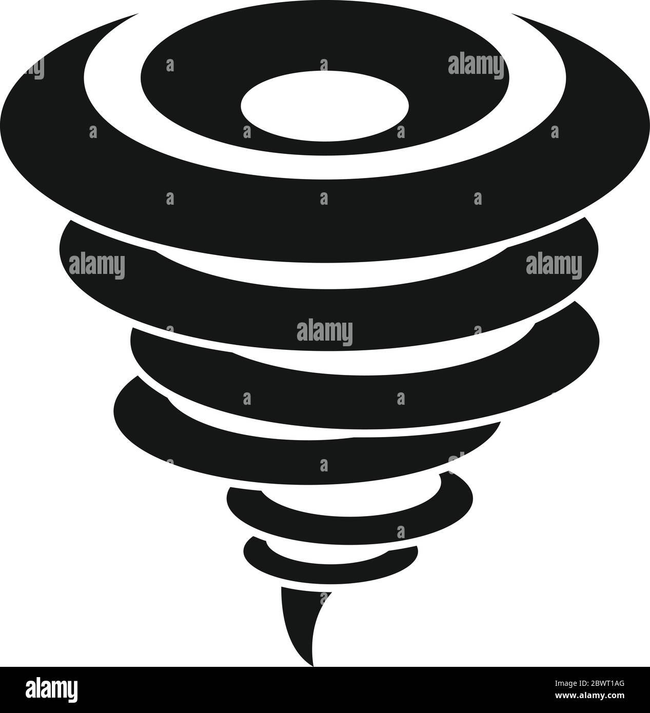 Icône de tornade catastrophe. Illustration simple de catastrophe tornade vecteur icône pour la conception de sites Web isolé sur fond blanc Illustration de Vecteur