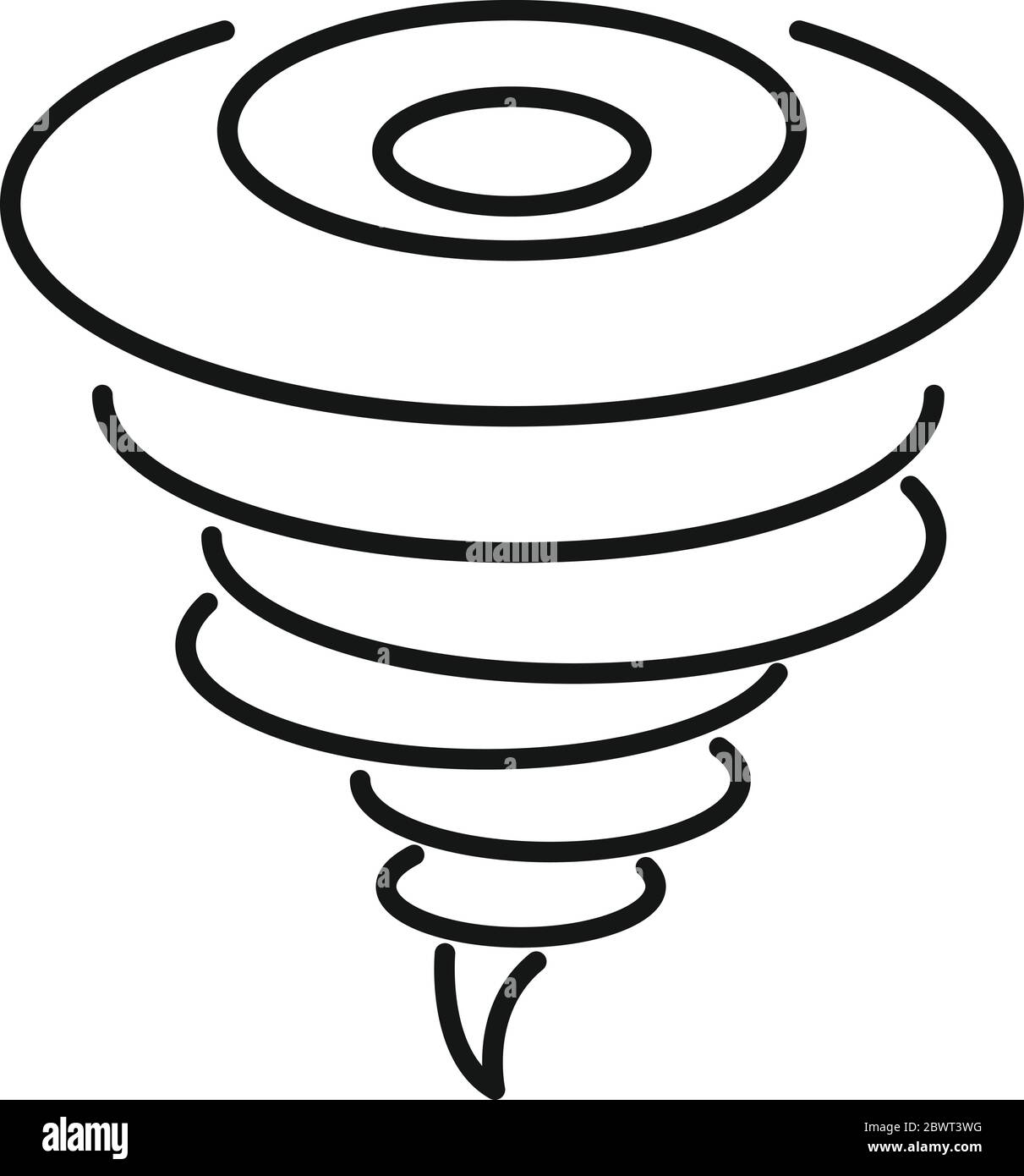 Tornade Catastrophe icône. Tornade catastrophe aperçu l'icône vecteur pour la conception web isolé sur fond blanc Illustration de Vecteur