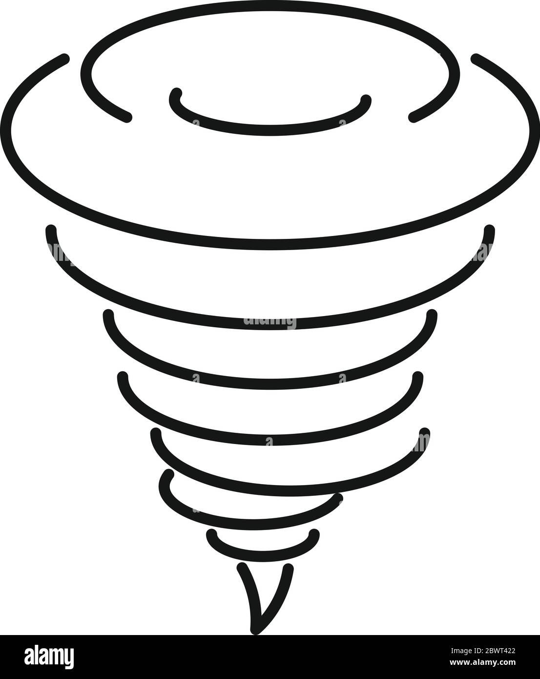 Icône de tornade de vitesse. Outline speed Tornado vector icon pour la conception de sites Web isolé sur fond blanc Illustration de Vecteur