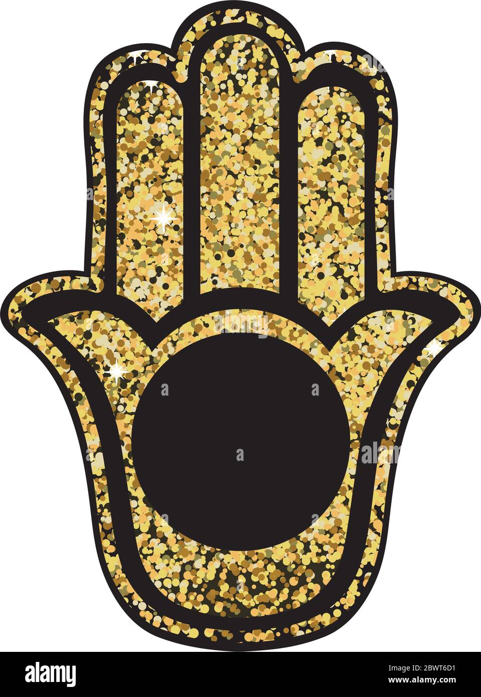 La « main de Dieu » scintillante, amulette du Moyen-Orient antique, vecteur Illustration de Vecteur