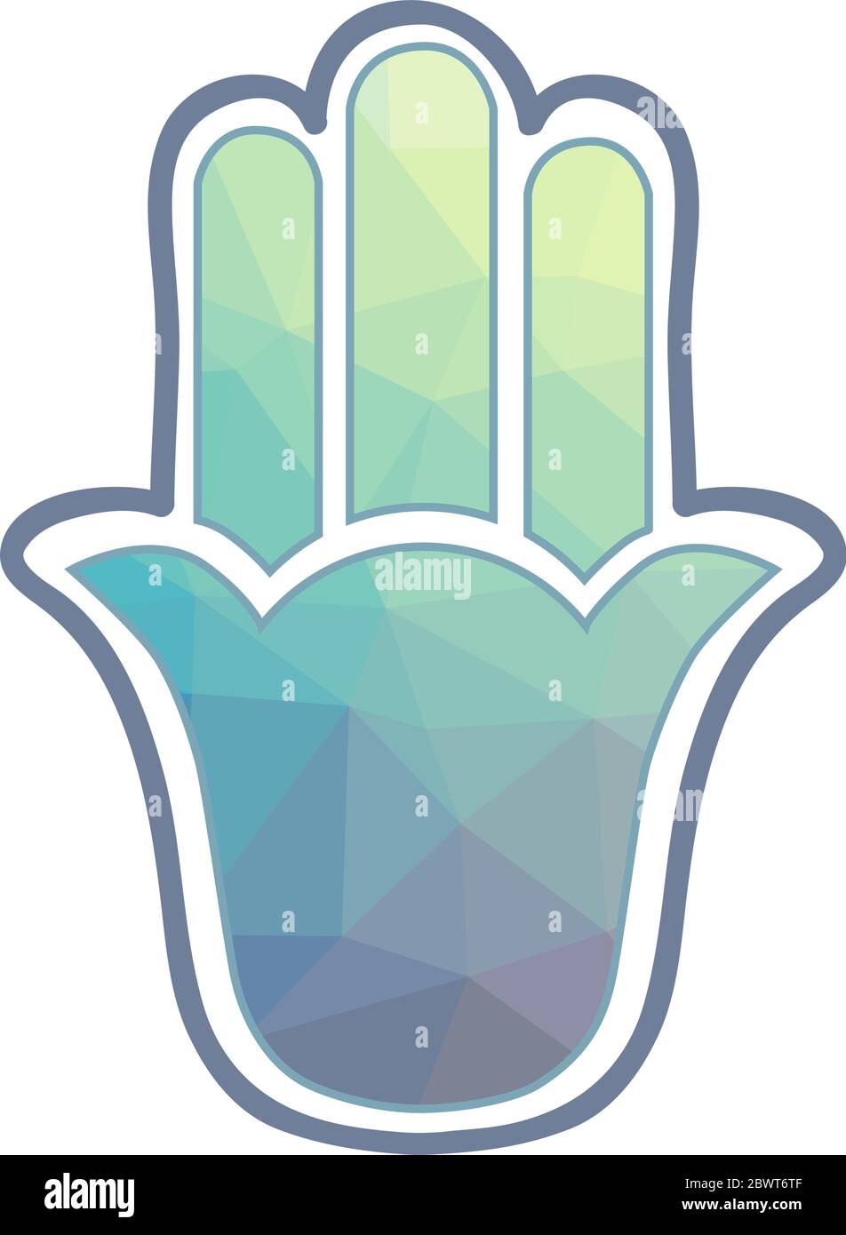 Motif géométrique à l'intérieur de la main de Dieu Illustration de Vecteur