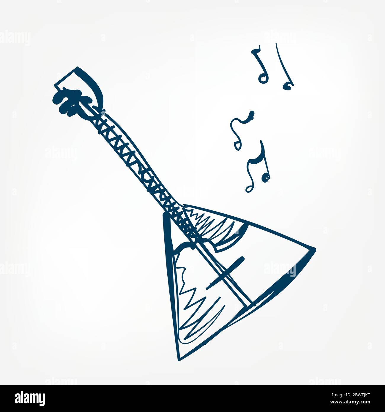 balalaika esquisse vecteur illustration élément de conception isolé Illustration de Vecteur