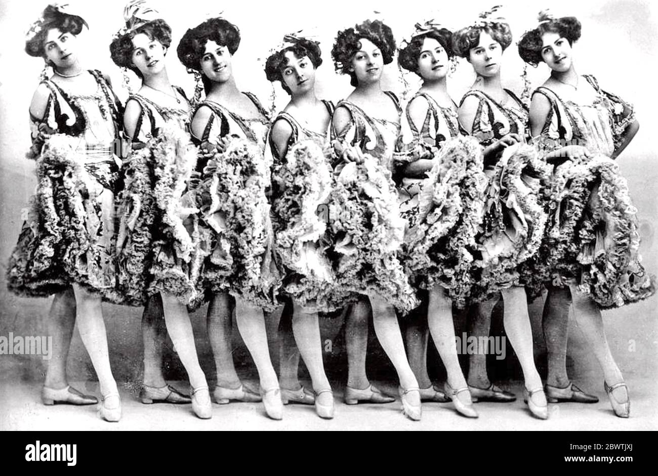 TROUPE DE DANSE vers 1890 Banque D'Images