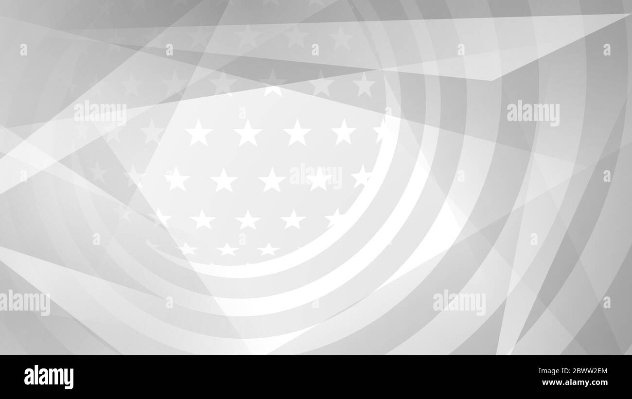 Jour de l'indépendance résumé fond avec des éléments du drapeau américain en couleurs grises Illustration de Vecteur