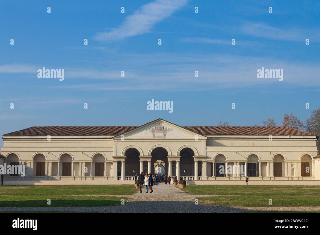 Vue sur la cour intérieure de te Palace à Mantua Banque D'Images