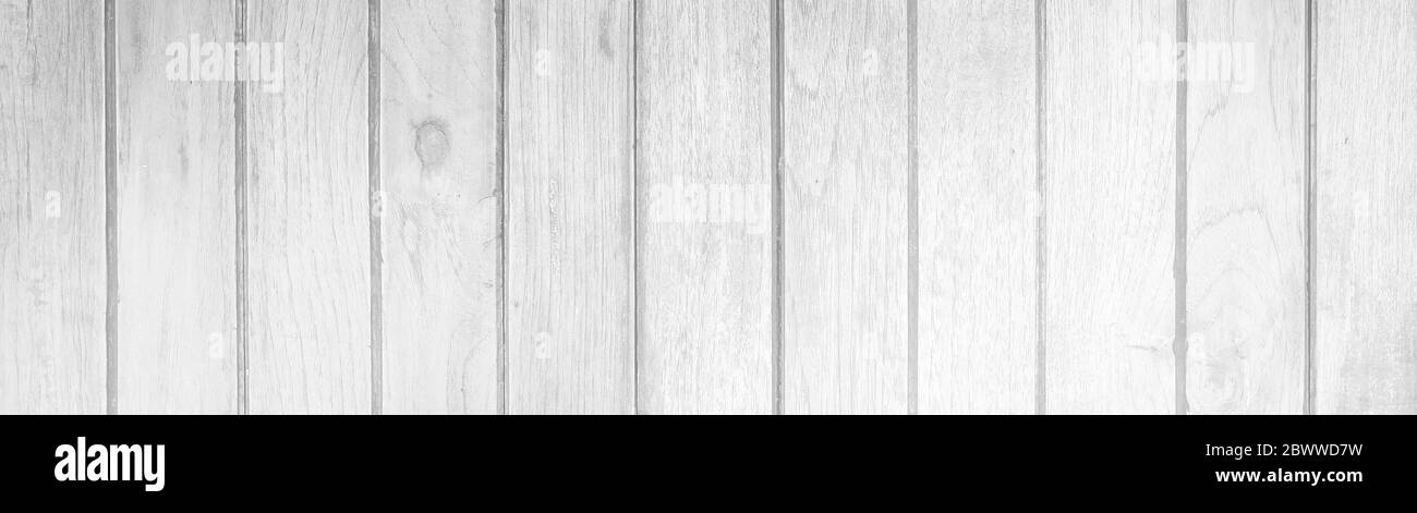 Fond de clôture en bois blanc dans la bannière d'en-tête Web. Banque D'Images