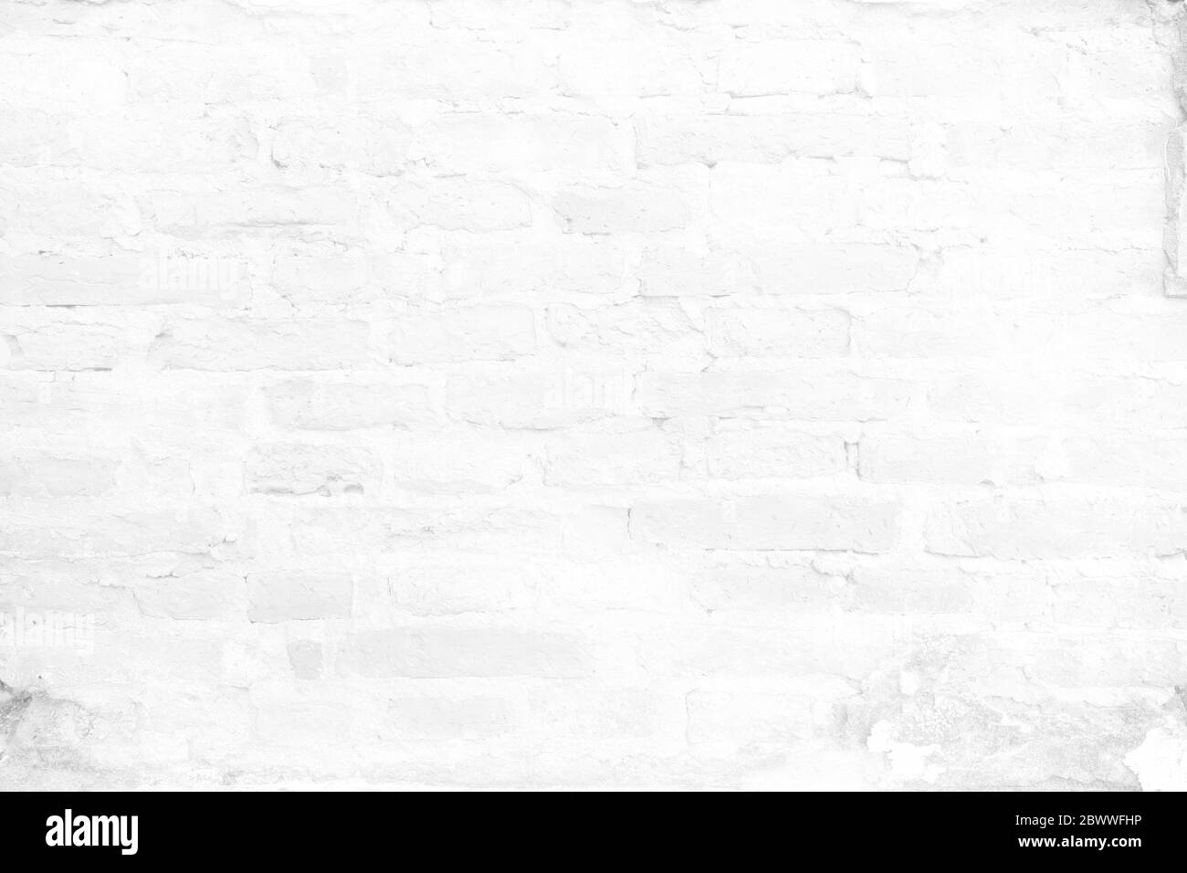 White Brick Wall Texture Background. Banque D'Images