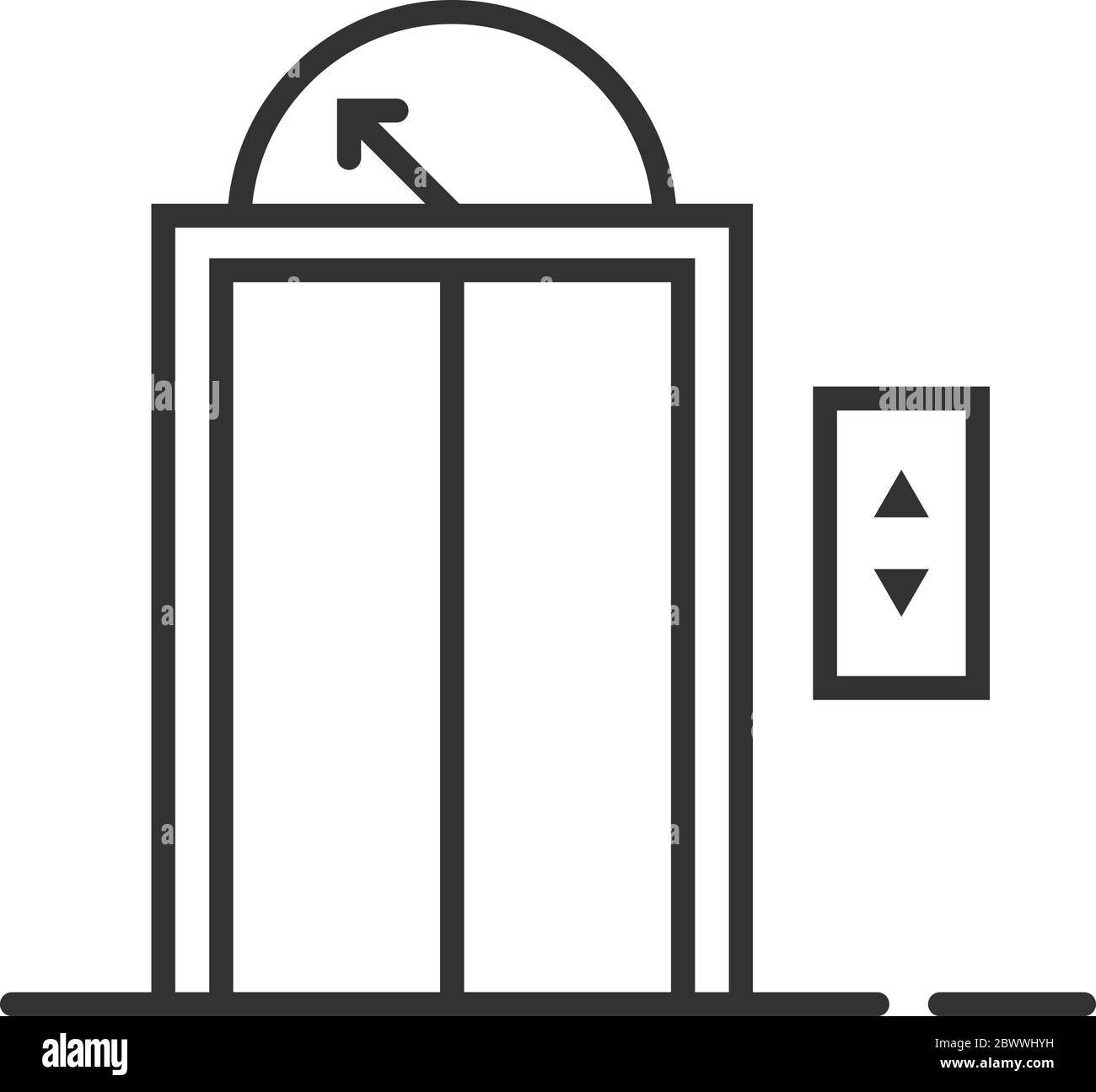 icône d'ascenseur noir pour la maison ou l'hôtel Illustration de Vecteur