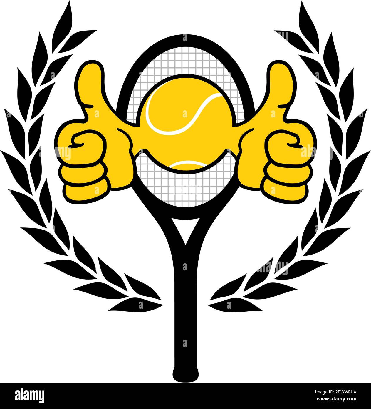 symbole gagnant du tennis Illustration de Vecteur