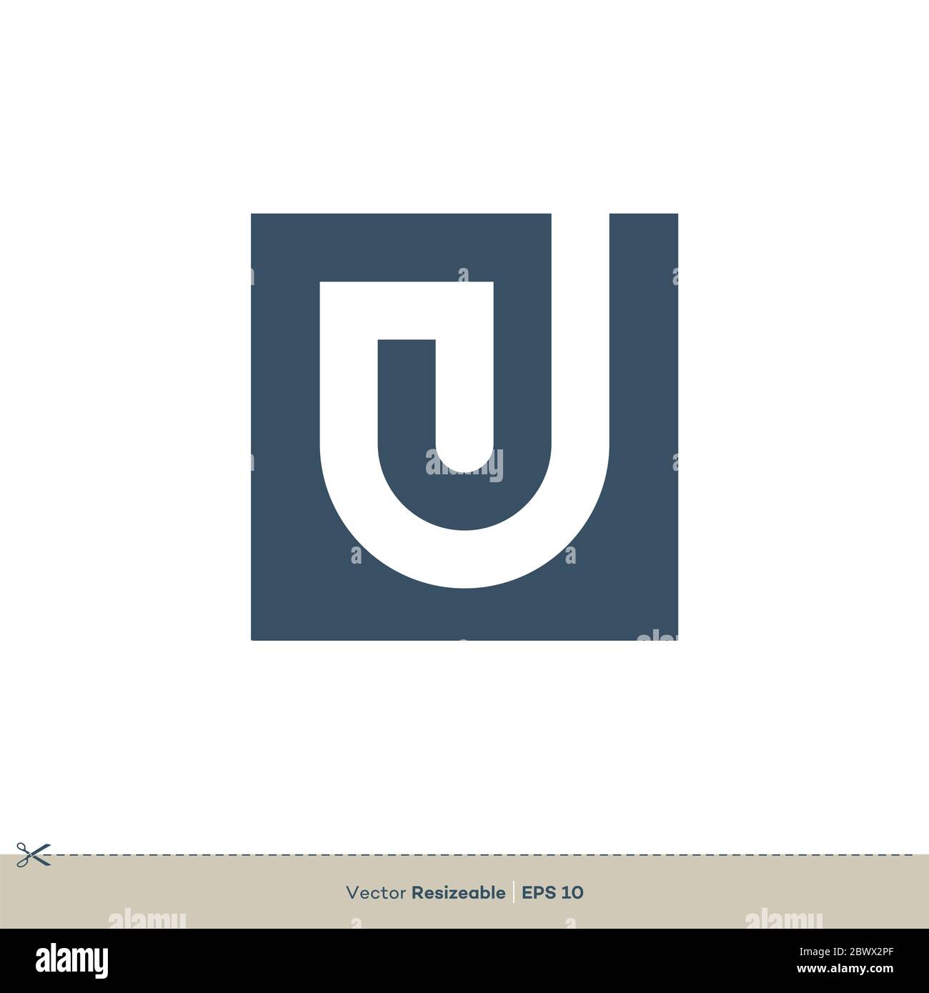 Modèle de logo Letter U Design d'illustration. Vecteur EPS 10. Banque D'Images