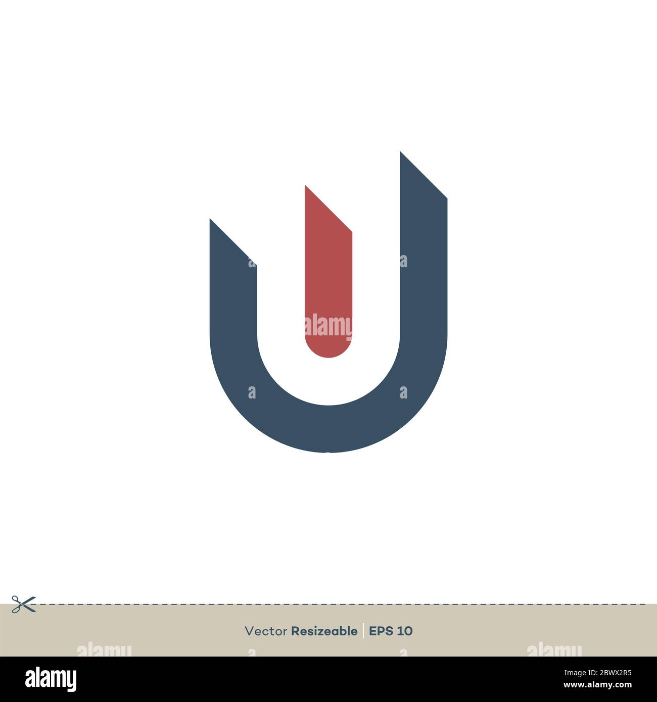 Modèle de logo Letter U Design d'illustration. Vecteur EPS 10. Banque D'Images