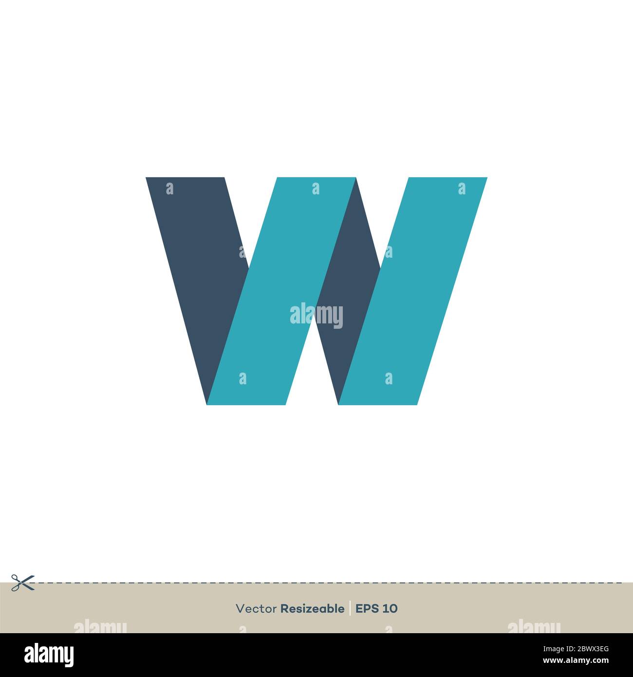Modèle de logo Letter W Design d'illustration. Vecteur EPS 10. Banque D'Images