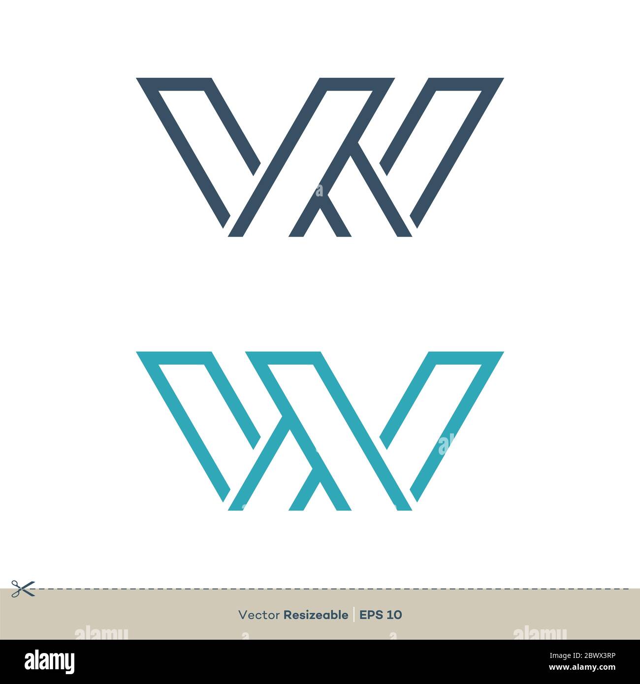 Modèle de logo Letter W Design d'illustration. Vecteur EPS 10. Banque D'Images
