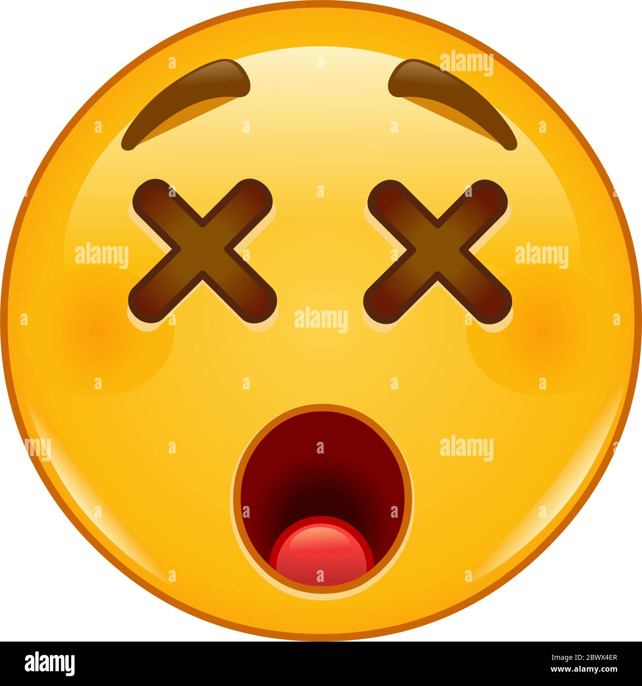 Émoticône étourdi Illustration de Vecteur