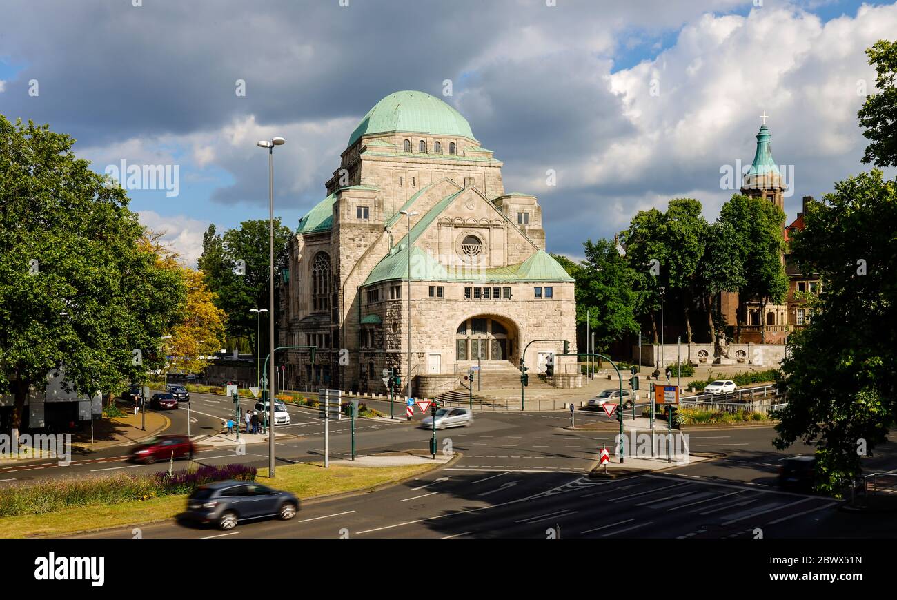 Essen, région de la Ruhr, Rhénanie-du-Nord-Westphalie, Allemagne - l'ancienne synagogue du centre-ville d'Essen est aujourd'hui la maison de la culture juive à Essen. Essen Banque D'Images