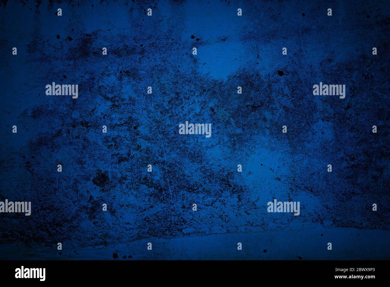 Mur de béton bleu Grunge Texture Background. Banque D'Images