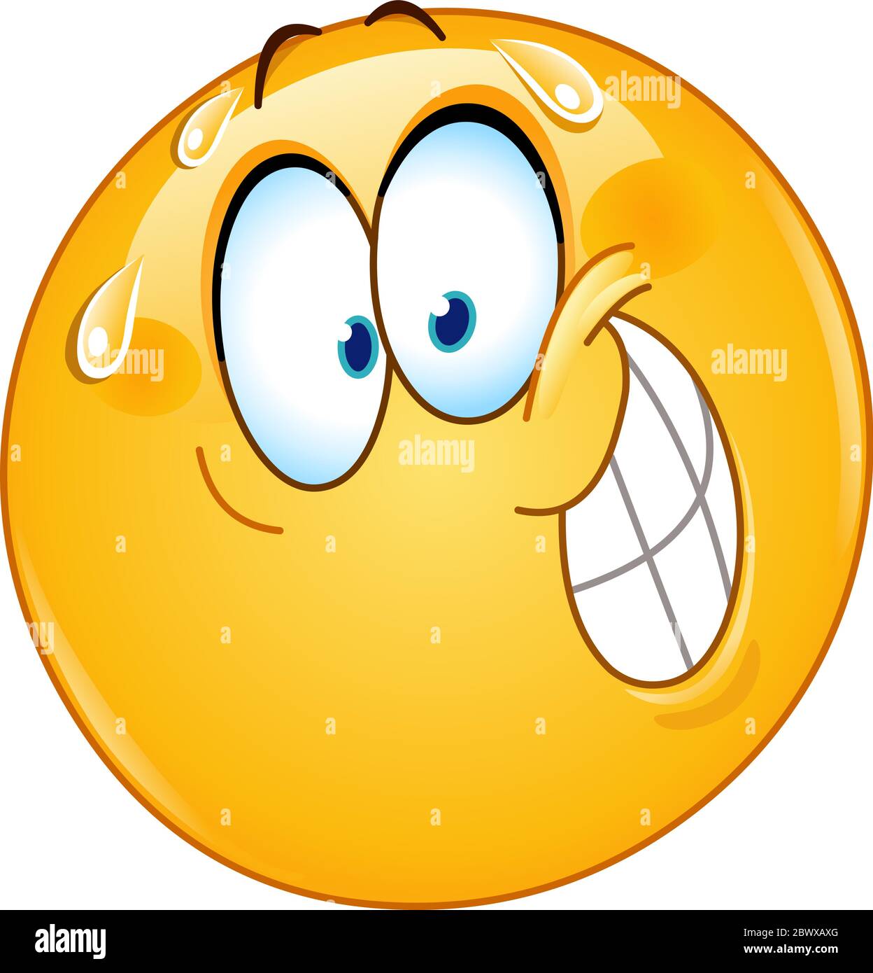 Emoticone Avec Sourire Nerveux Image Vectorielle Stock Alamy Emoticone Avec Sourire Nerveux Image Vectorielle Stock Alamy