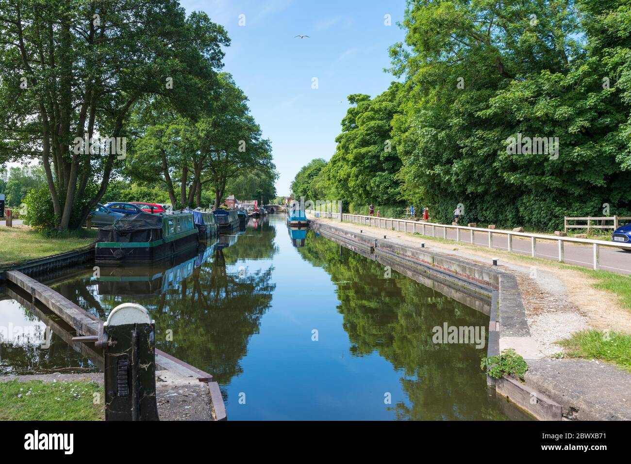 Fradley Junction, dans le Staffordshire, se trouve à la jonction des canaux trent et mersey et coventry Banque D'Images