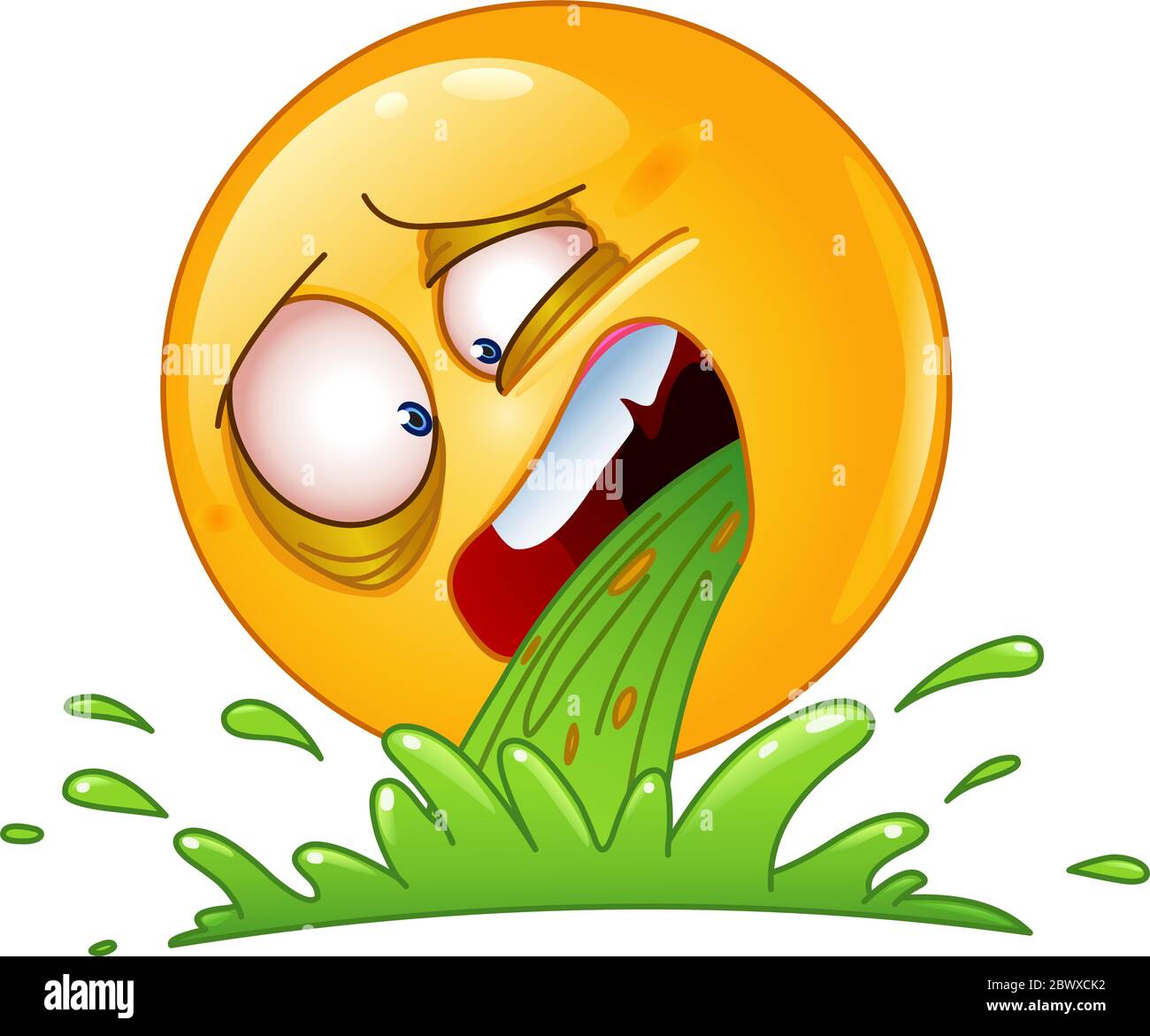 Émoticone vomissements Illustration de Vecteur