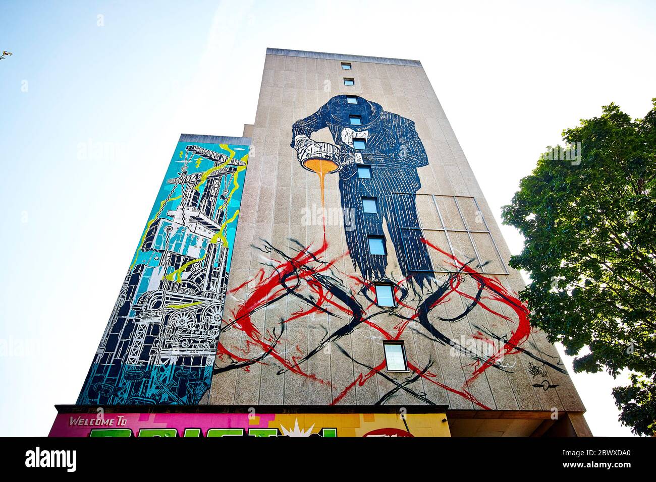 Nick Walker Street art, Bristol, Royaume-Uni, Angleterre Banque D'Images