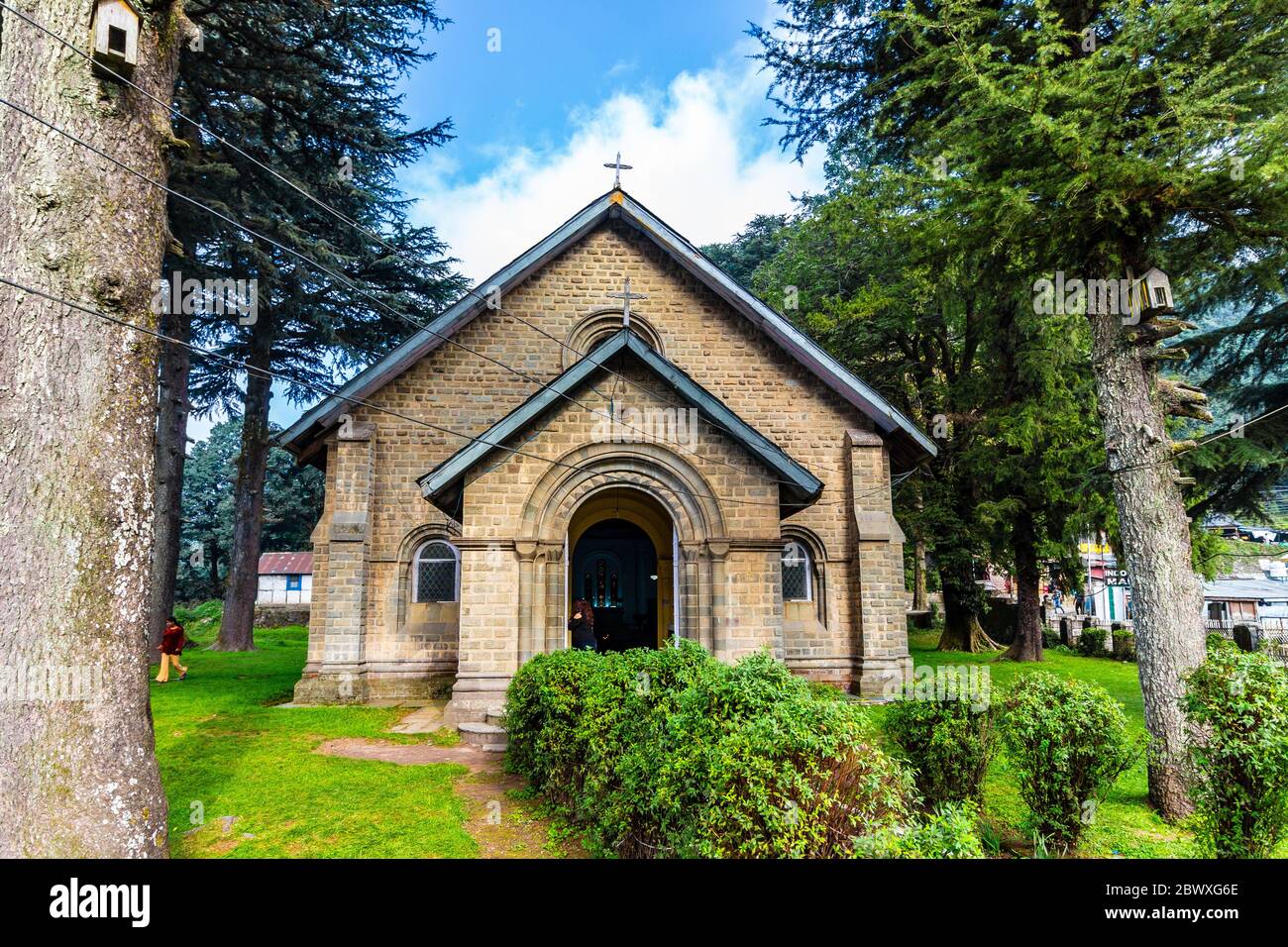 Église Saint-Jean de Dalhousie Himachal Pradesh, Inde Asie. L'église St John's est la plus ancienne église de Dalhousie sur Gandhi Chowk. Banque D'Images