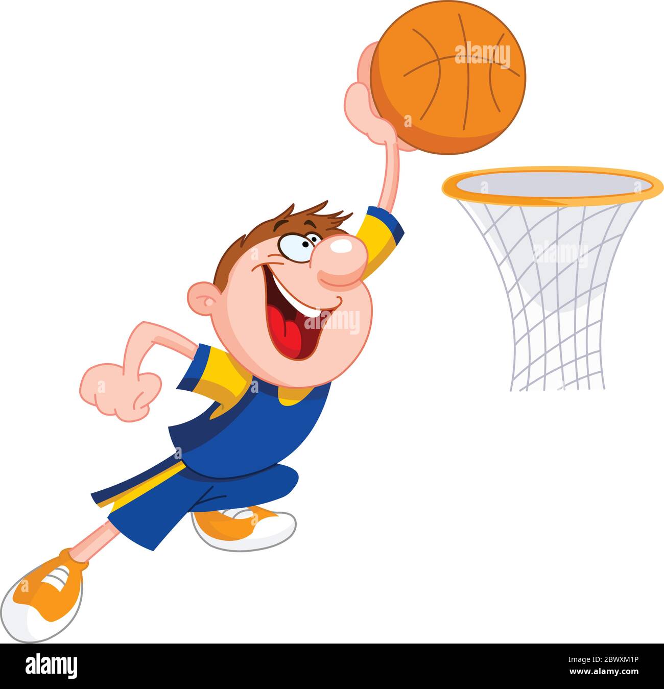 Gamin de basket-ball Illustration de Vecteur