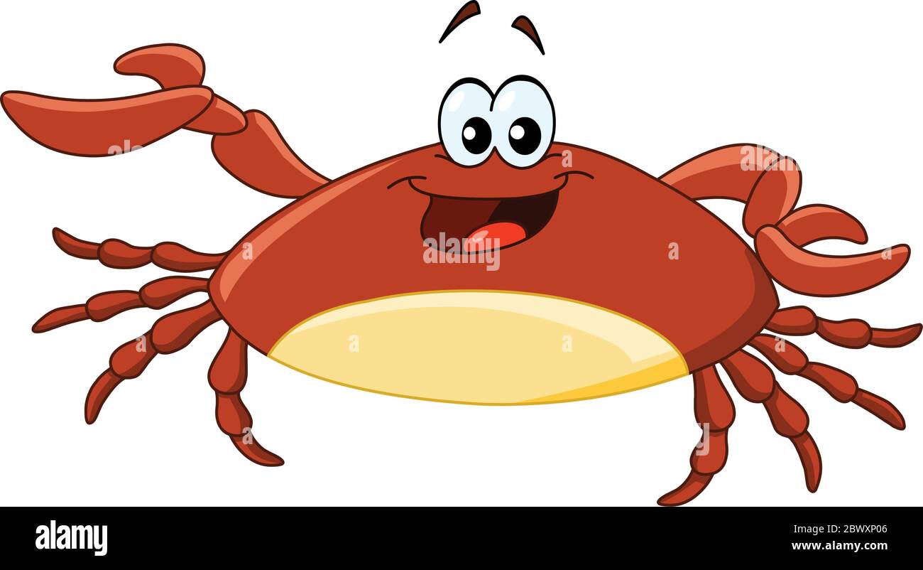 Crabe cartoon Illustration de Vecteur