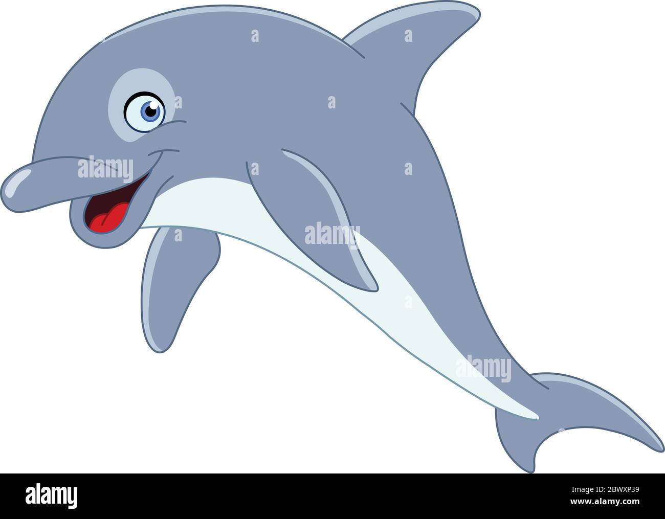Un joli saut à l'dauphin Illustration de Vecteur