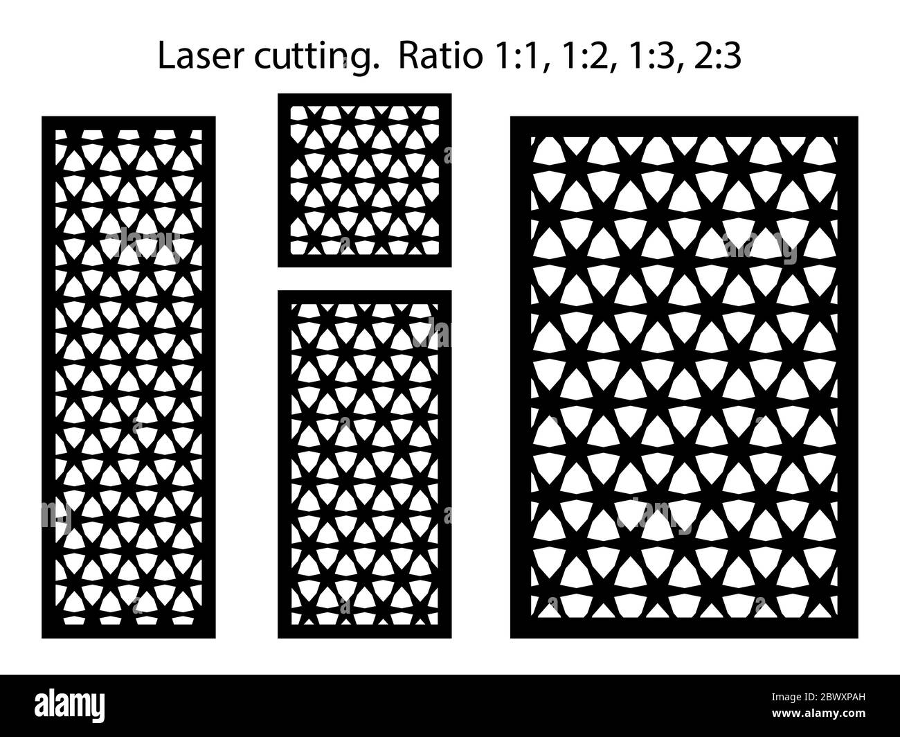 Kit de motif laser, ensemble. Jeu de panneaux vectoriels décoratifs ou d'écrans pour la découpe au laser. Modèle pour cloison intérieure, design intérieur et extérieur Illustration de Vecteur Kit de motif laser, ensemble. Jeu de panneaux vectoriels décoratifs ou d'écrans pour la découpe au laser. Modèle pour cloison intérieure, design intérieur et extérieur Illustration de Vecteur