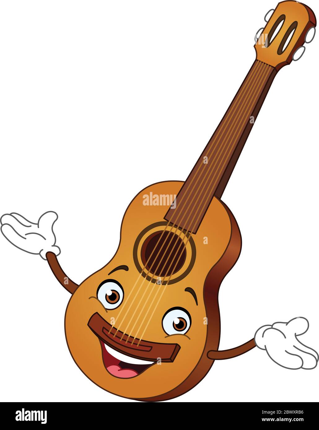 Dessin animé guitare Illustration de Vecteur