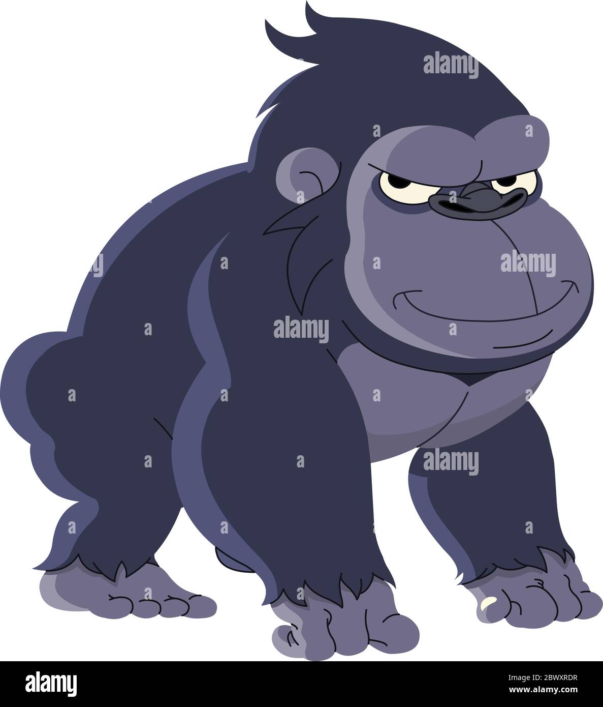 Caricature de gorille Illustration de Vecteur