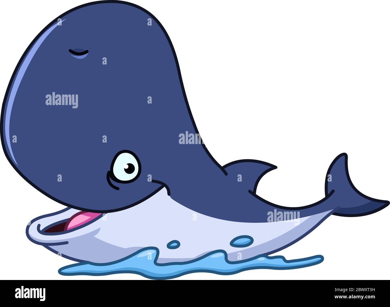 Bonne baleine de dessin animé Illustration de Vecteur