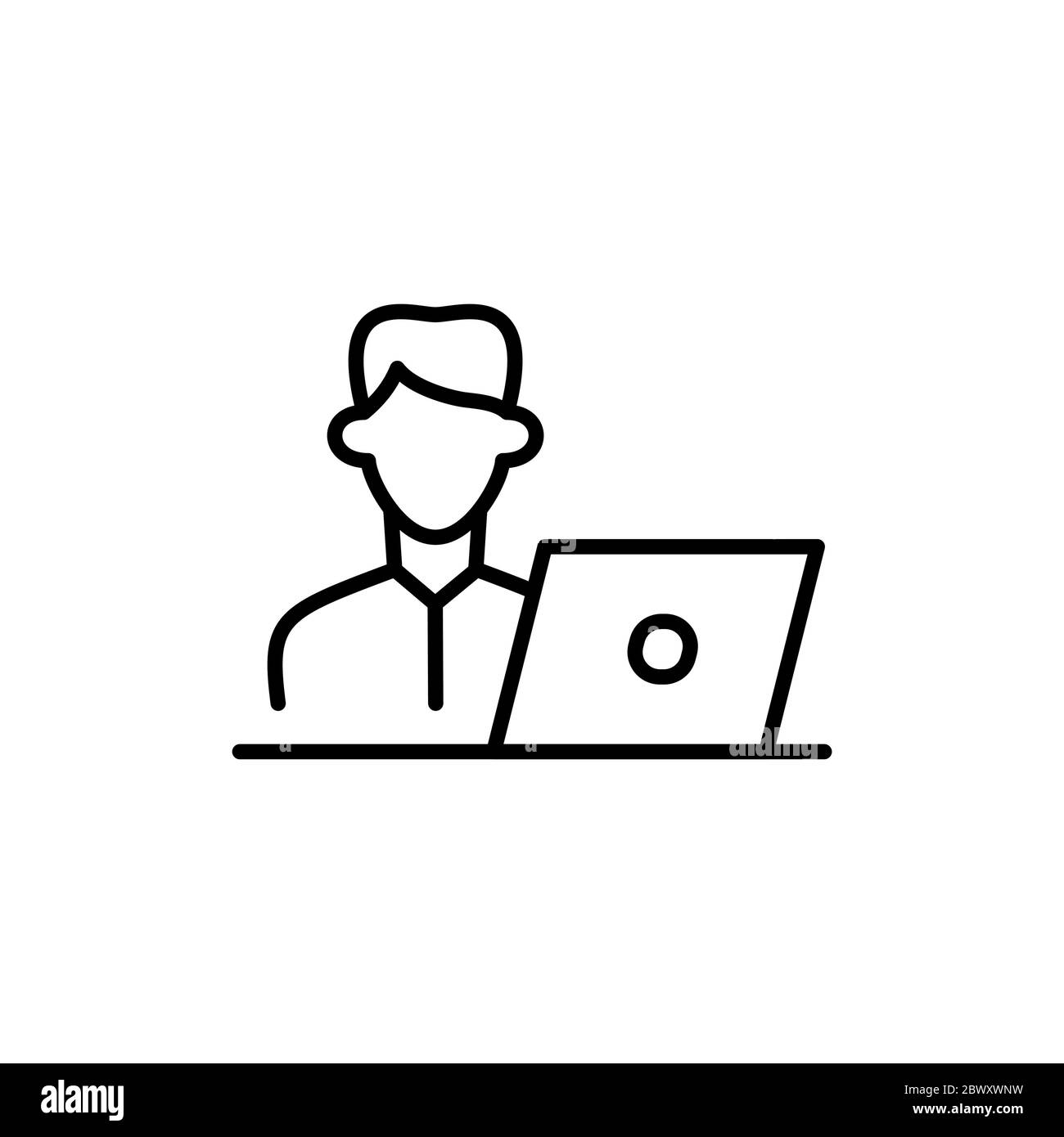 Man with laptop Illustration de Vecteur