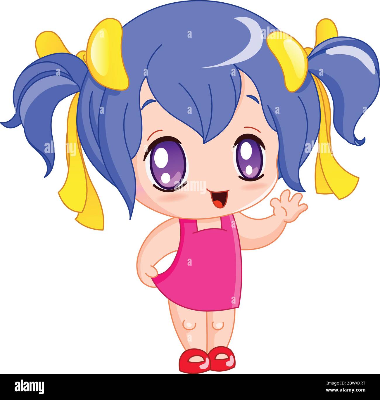 Une Mignonne De Manga Qui S Enorme Image Vectorielle Stock Alamy