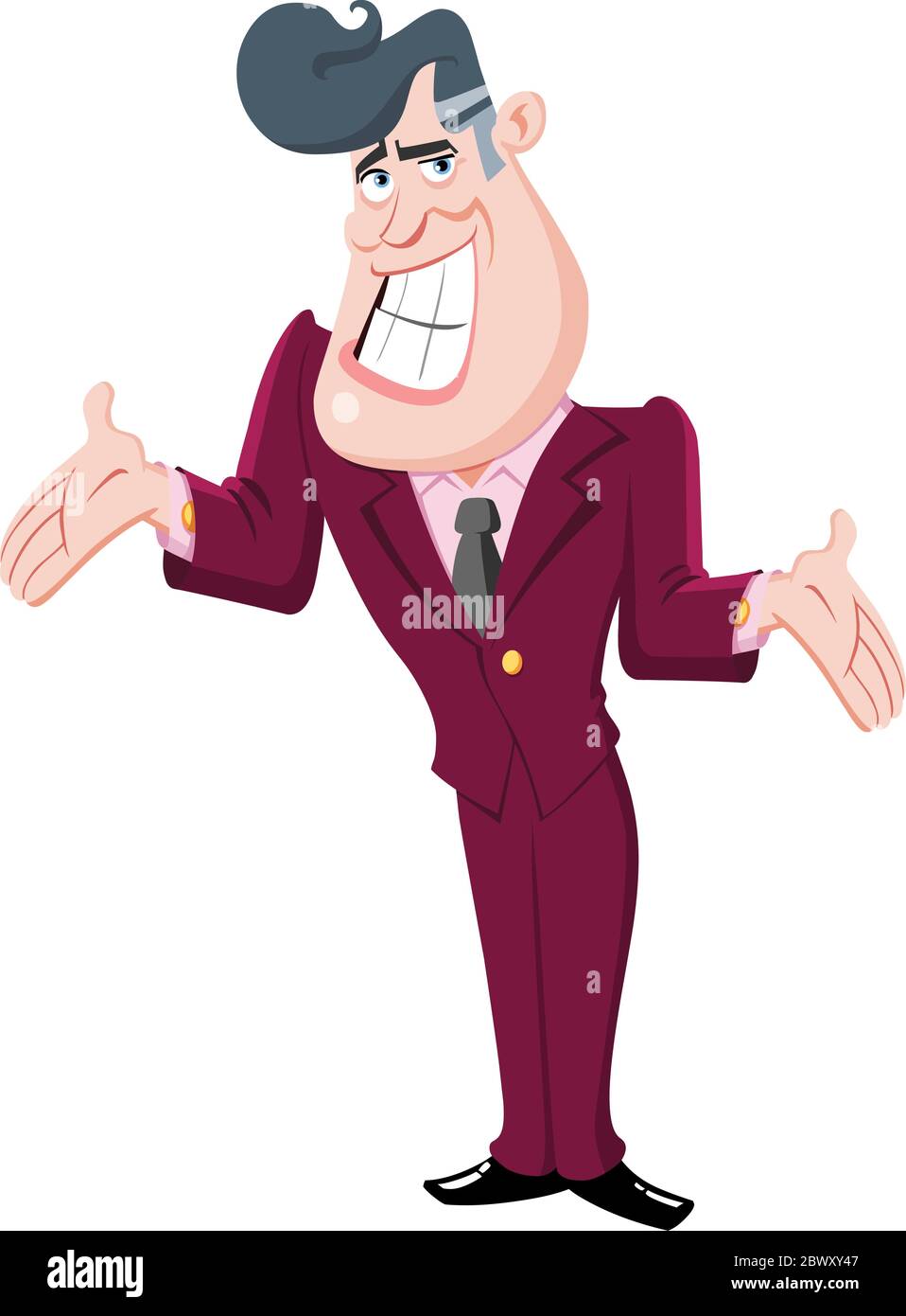 Homme charmant présentant Illustration de Vecteur